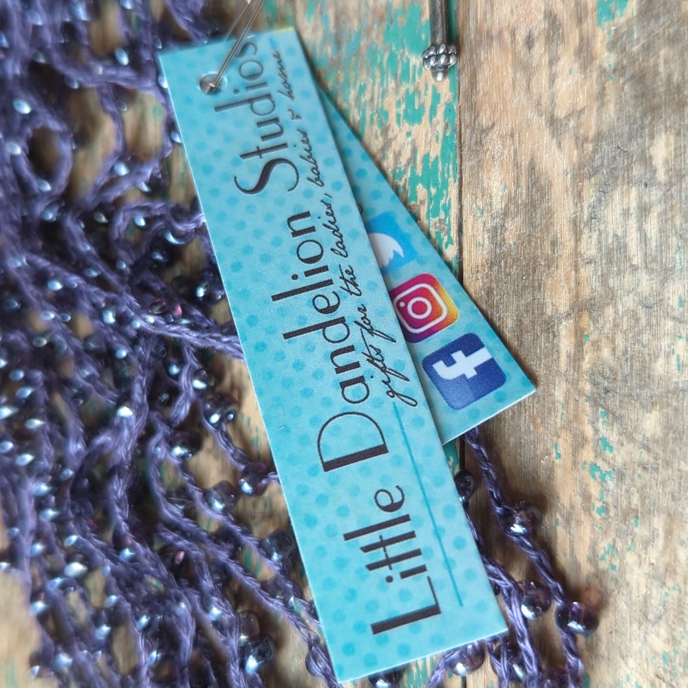 ETSY I NWT Handmade Beaded Purple Layered Crochet Necklace - Picture 8 of 11